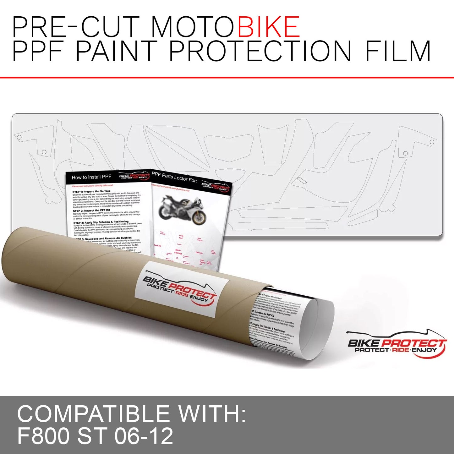 BMW F800 ST (2006 - 2012) PPF Paint Protection Film Kit