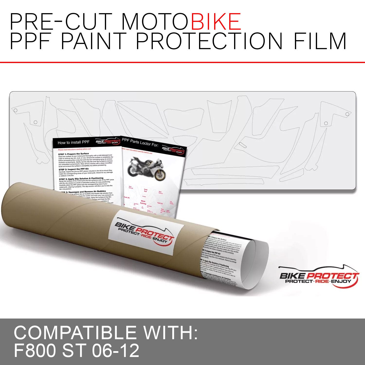 BMW F800 ST (2006 - 2012) PPF Paint Protection Film Kit