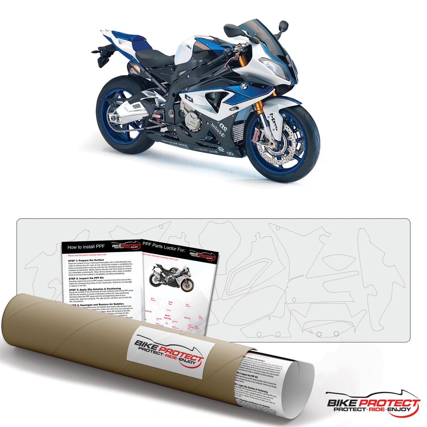 BMW HP4 (2013 - 2014) PPF Paint Protection Film Kit