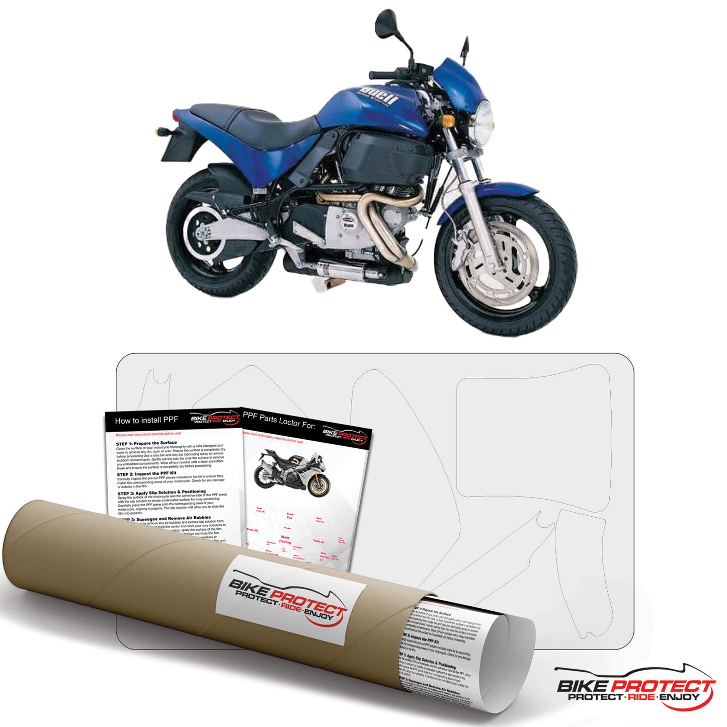 Buell X1 Lightning (1998 - 2002) PPF Paint Protection Film Kit