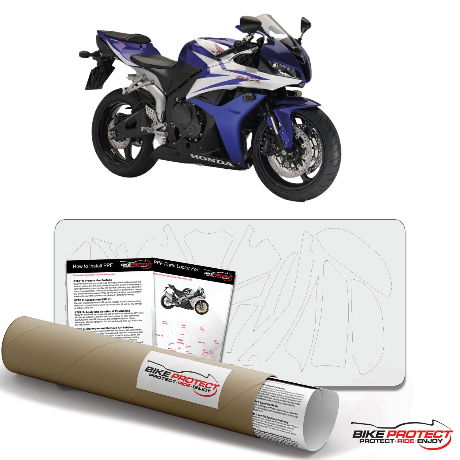 Honda CBR600 RR (2007-2008) PPF Paint Protection Film Kit