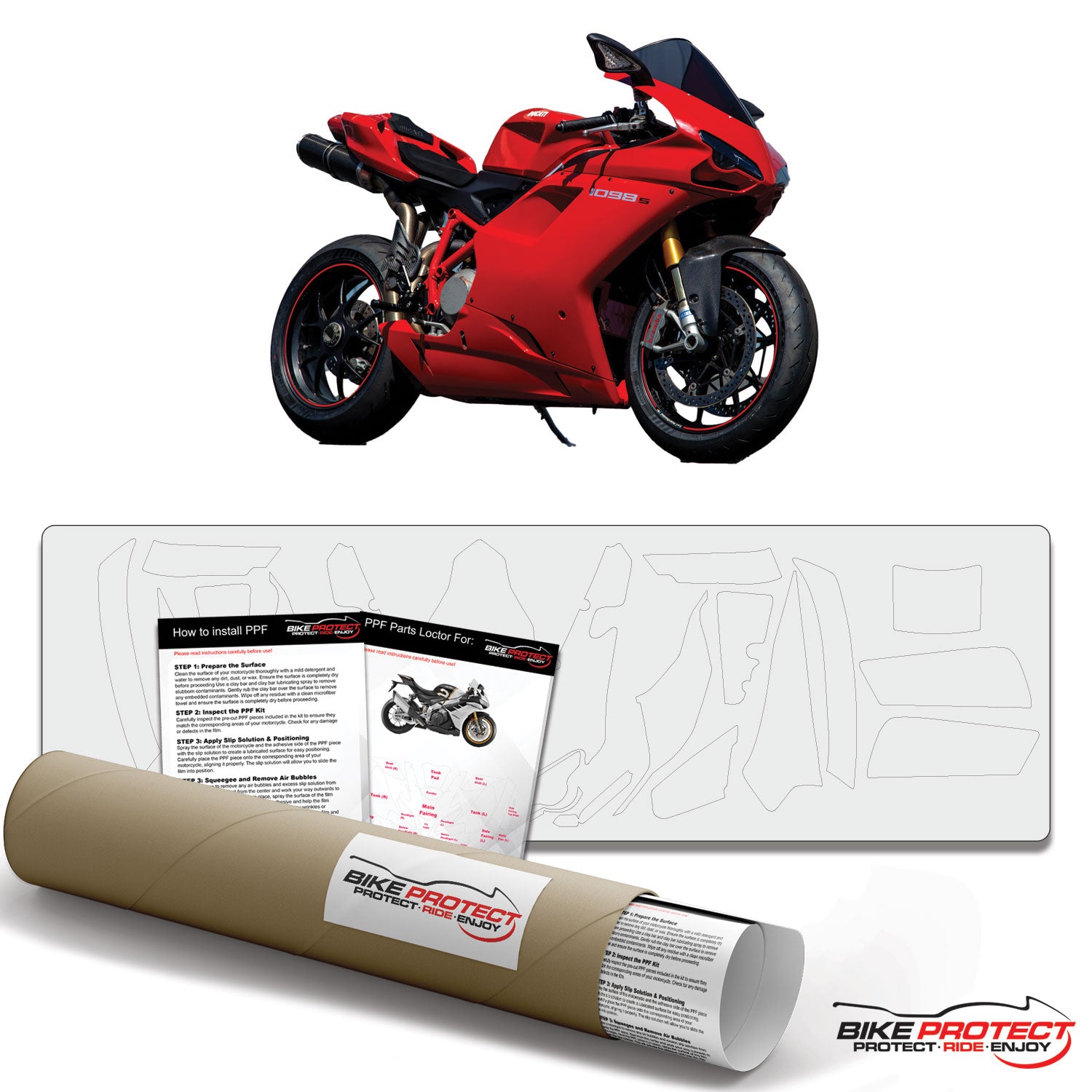 Ducati 1098S (2007 - 2011) PPF Paint Protection Film Kit