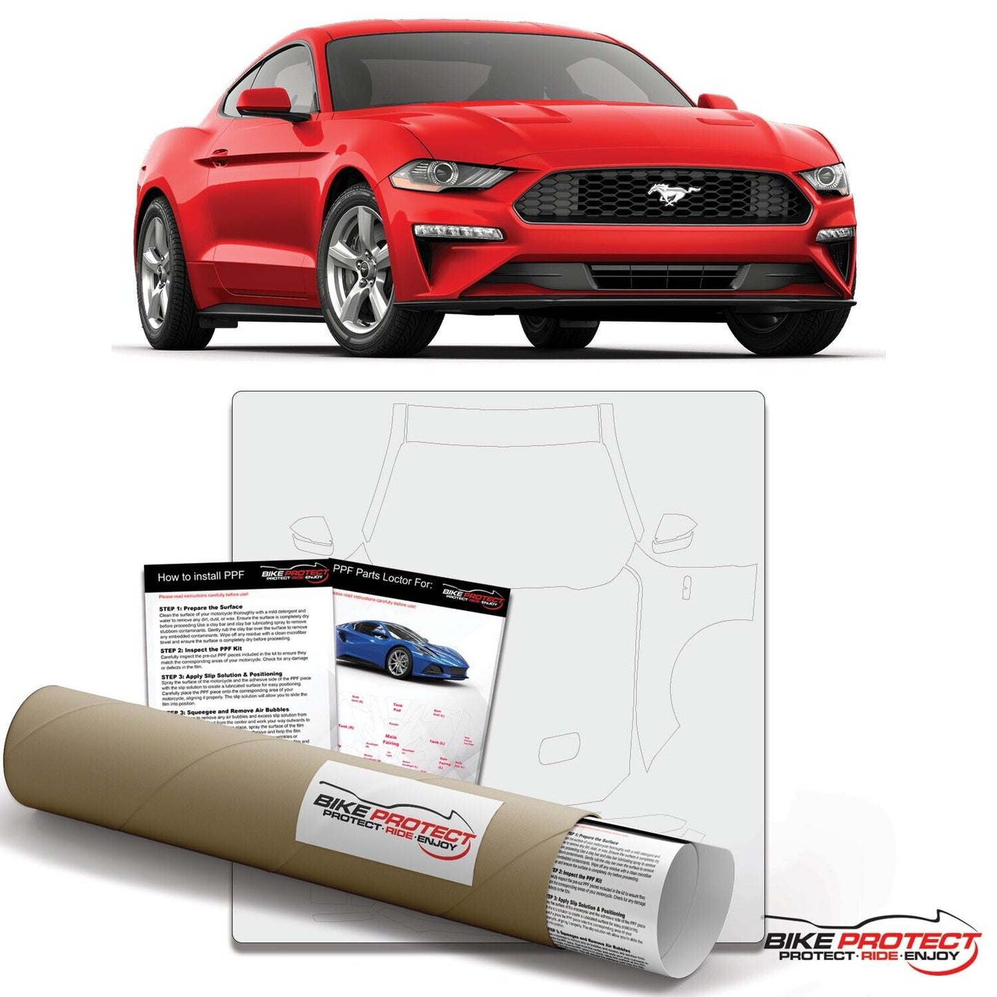 Ford Mustang (2019 - 2023) PPF Paint Protection Film Kit