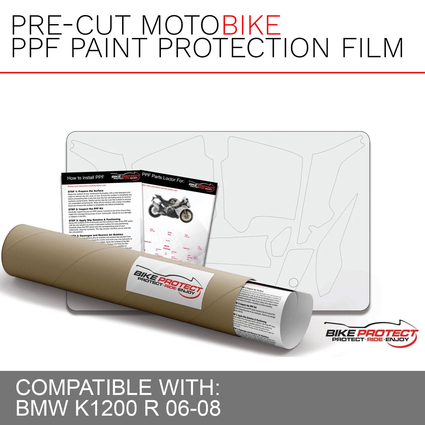 BMW K1200 R (2006 - 2008) PPF Paint Protection Film Kit