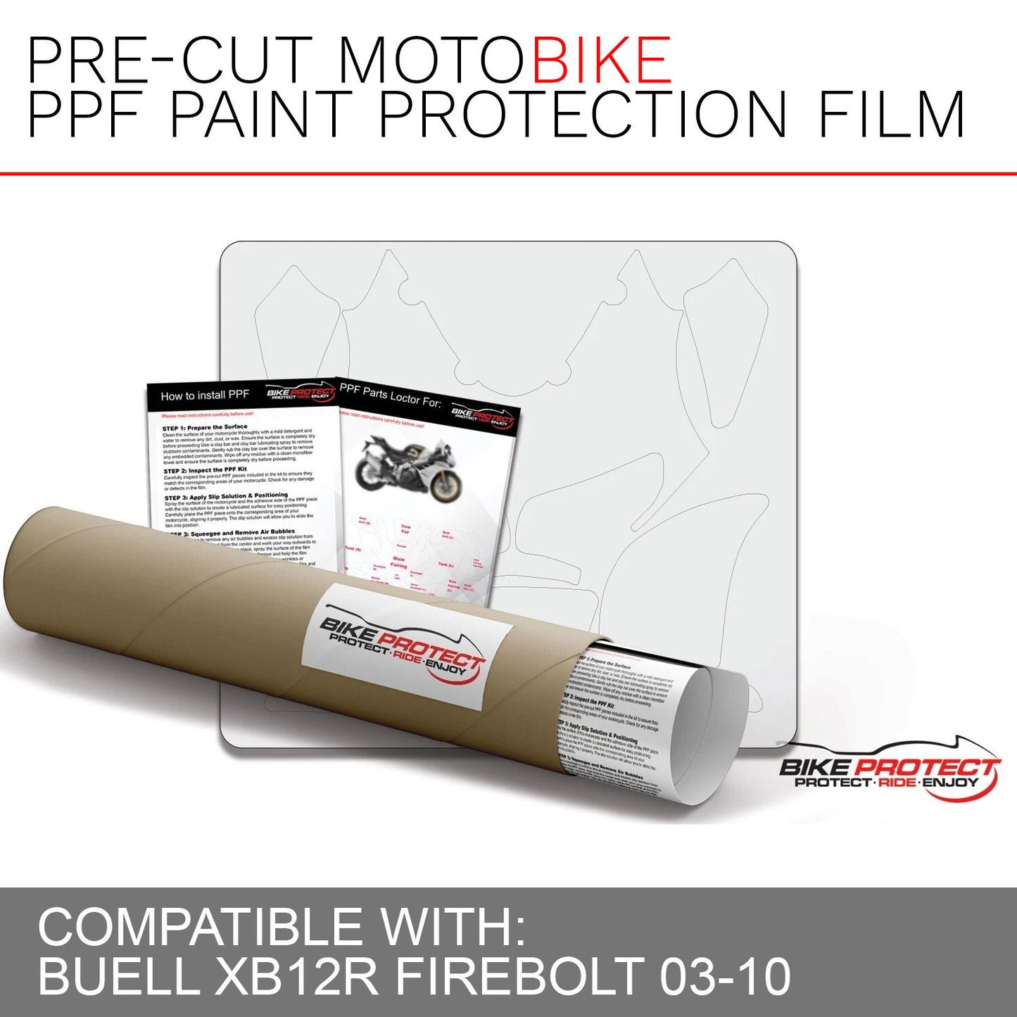 Buell XB12R Firebolt (2003 - 2010) PPF Paint Protection Film Kit
