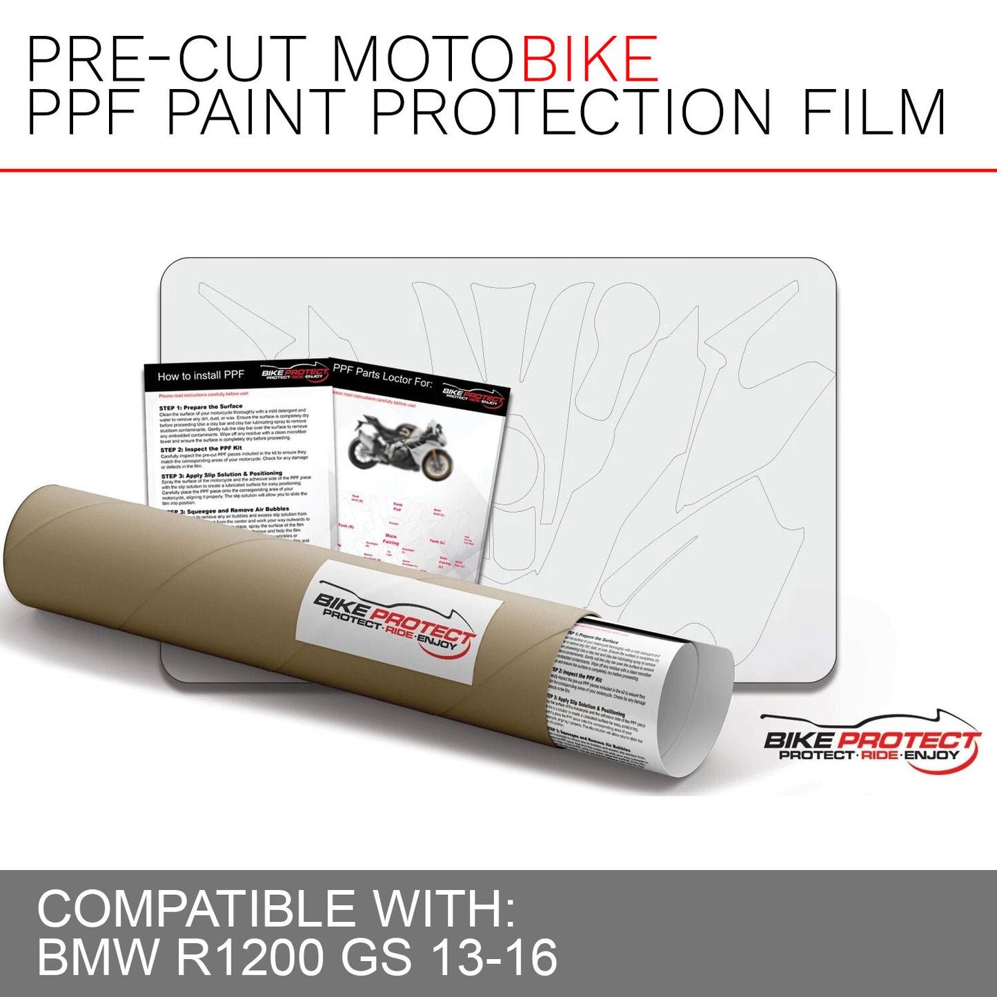 BMW R1200 GS (2013 - 2016) PPF Paint Protection Film Kit