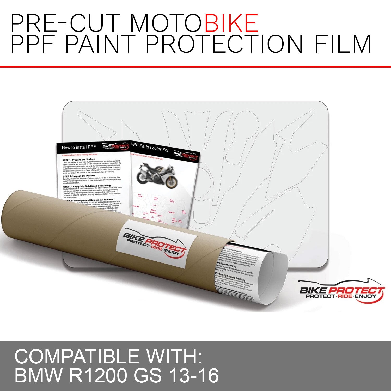 BMW R1200 GS (2013 - 2016) PPF Paint Protection Film Kit