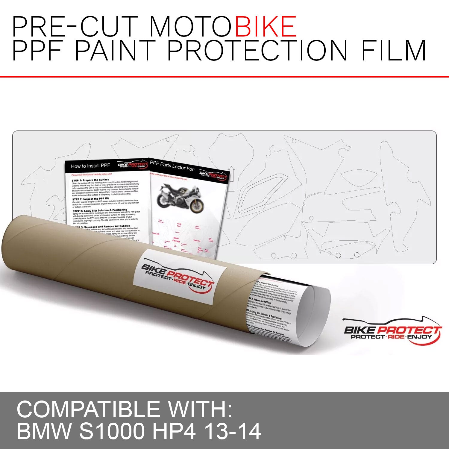 BMW HP4 (2013 - 2014) PPF Paint Protection Film Kit