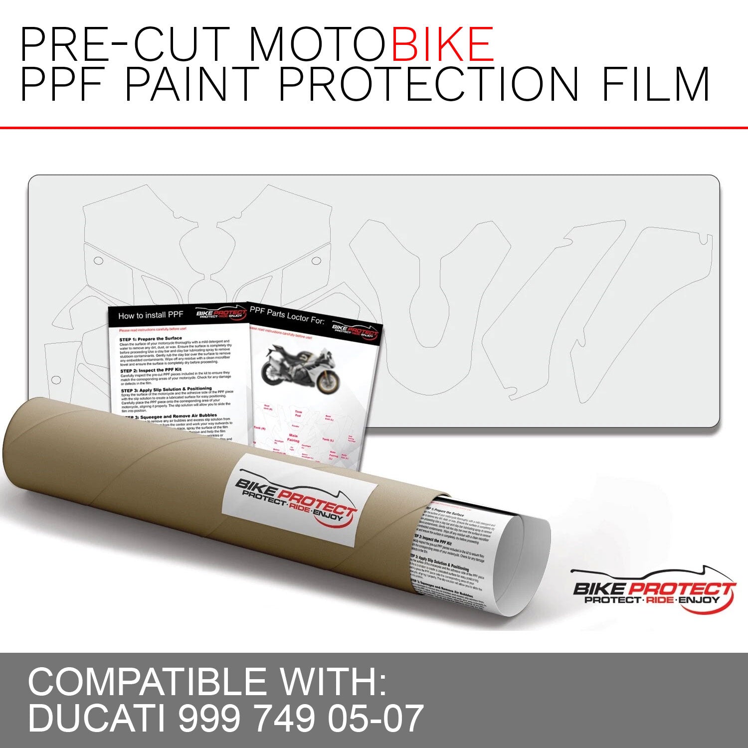 Ducati 749 / 999 (2005 - 2007) PPF Paint Protection Film Kit