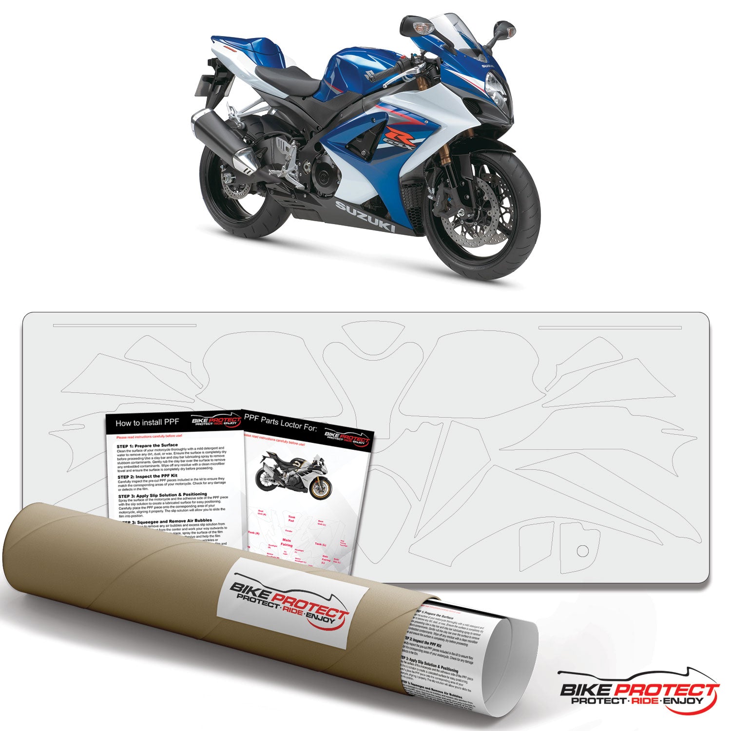 Suzuki GSX-R1000 (2007 - 2008) PPF Paint Protection Film Kit