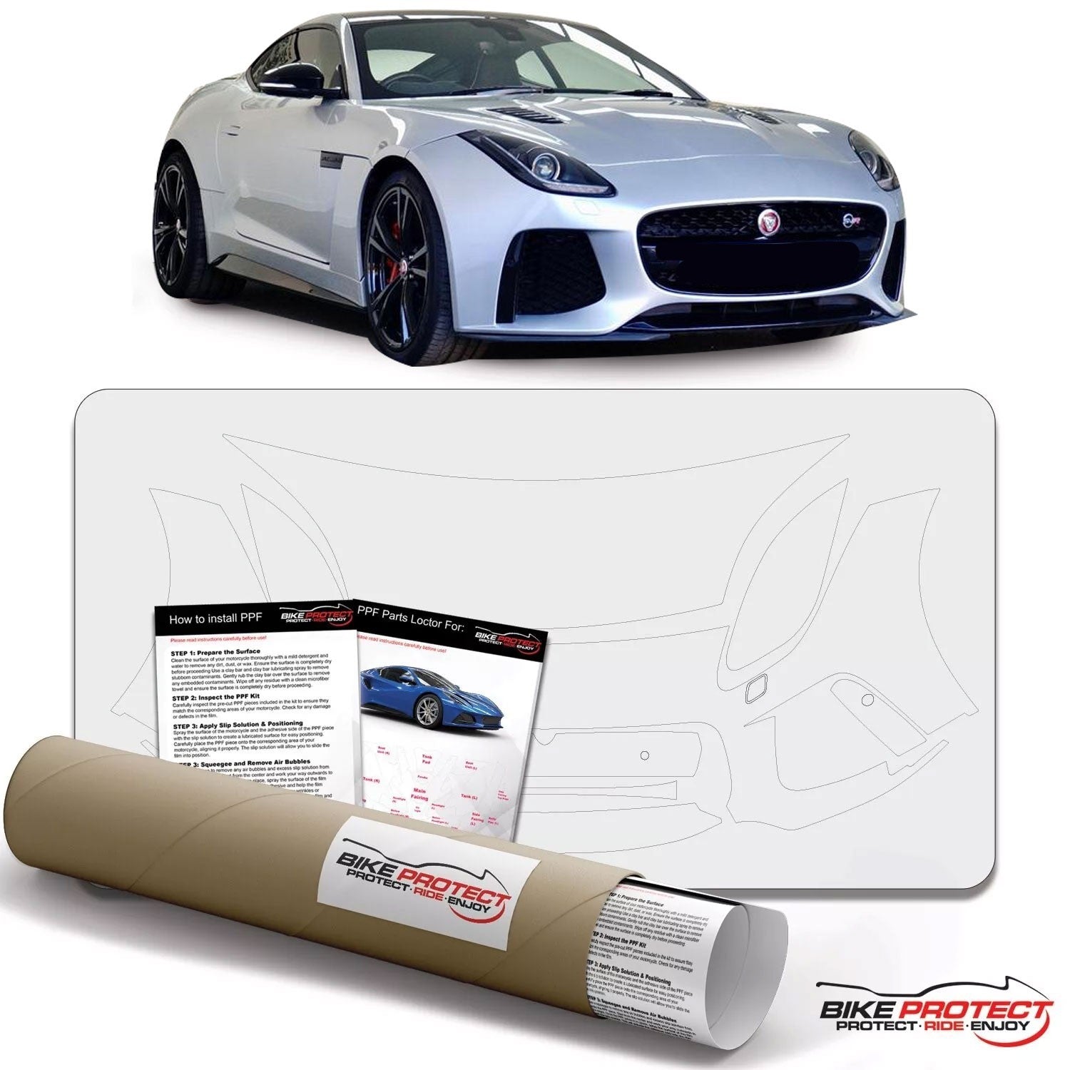 Jaguar F-Type SVR (2016 - 2020) PPF Paint Protection Film Kit