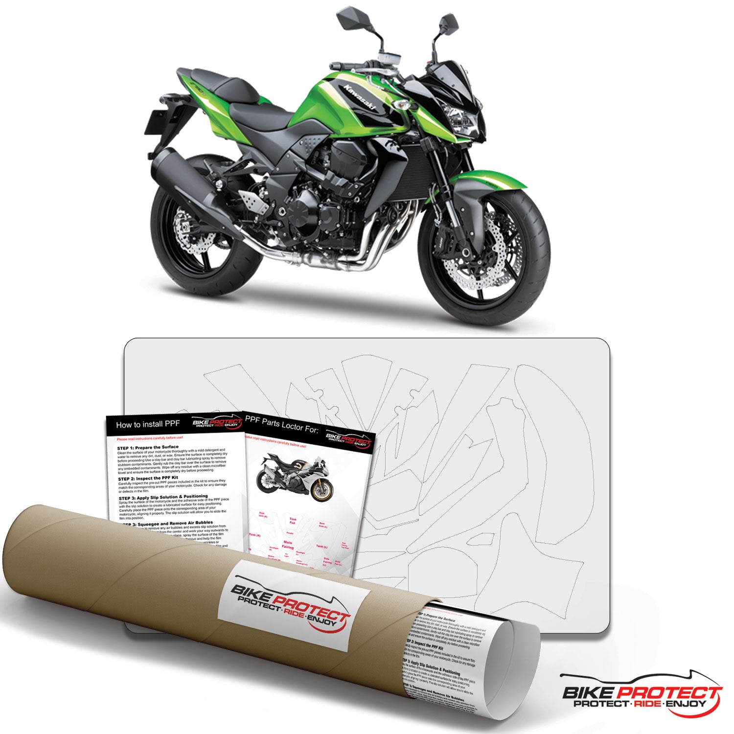 Kawasaki Z750R (2011-2012) PPF Paint Protection Film Kit