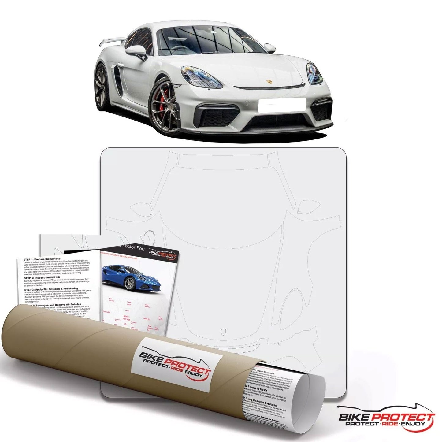 Porsche Cayman GT4 718 (2020 - 2025) PPF Paint Protection Film Kit