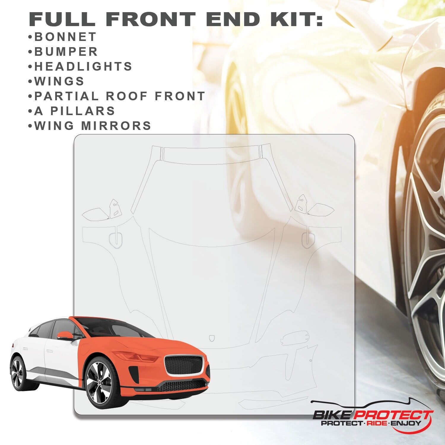 Porsche Taycan 4s (2020 - 2025) PPF Paint Protection Film Full Front End Kit