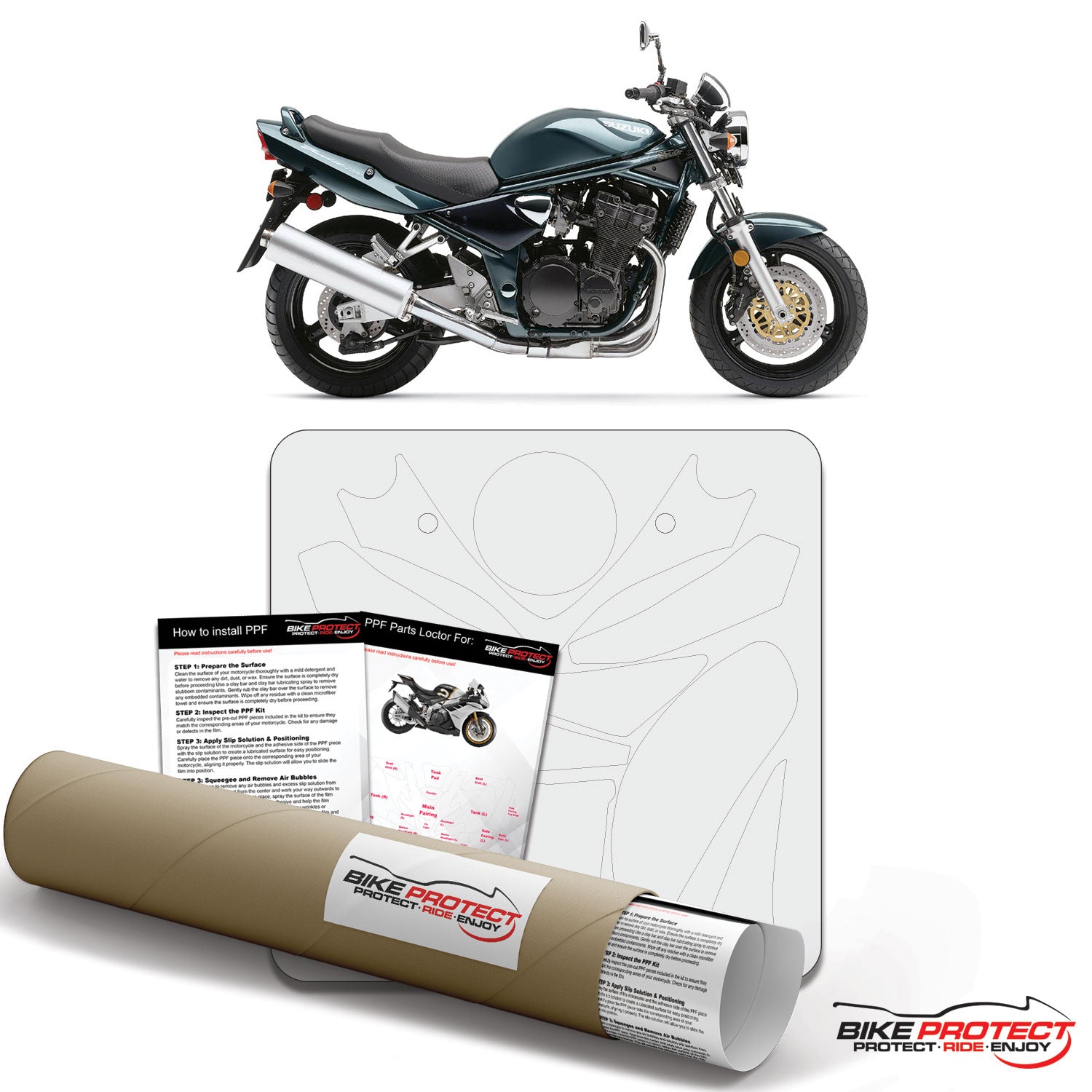 Suzuki Bandit 1200S (2000 - 2004) PPF Paint Protection Film Kit