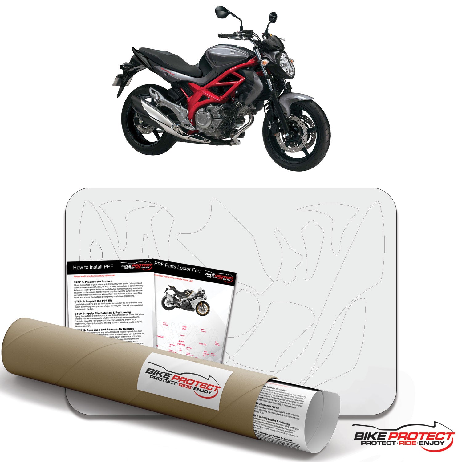 Suzuki Gladius 650 (2009 - 2017) PPF Paint Protection Film Kit