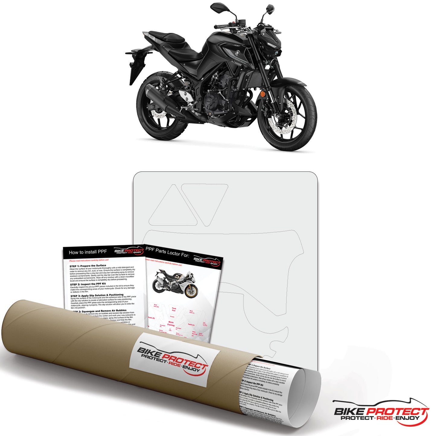 Yamaha MT-03 (2006 - 2011) PPF Paint Protection Film Kit