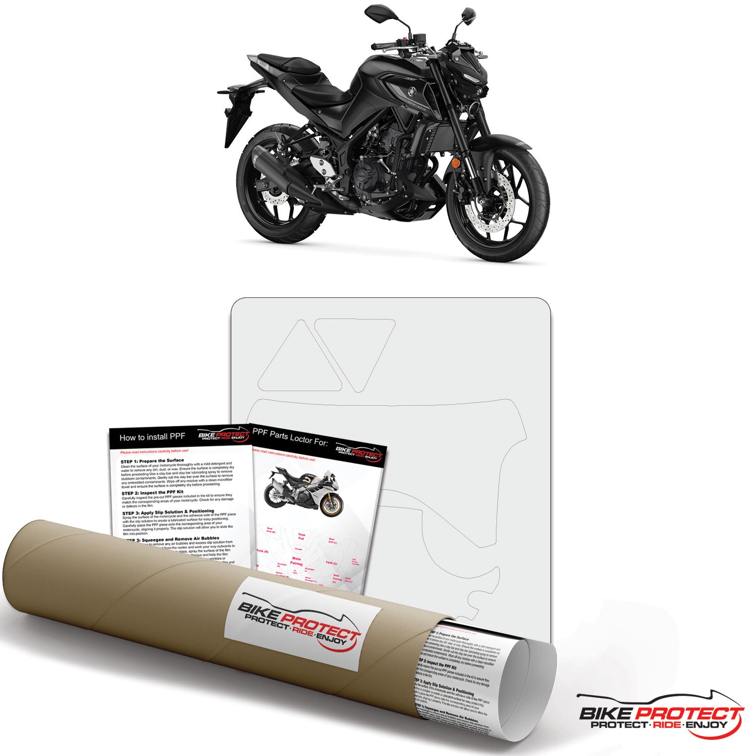 Yamaha MT-03 (2006 - 2011) PPF Paint Protection Film Kit