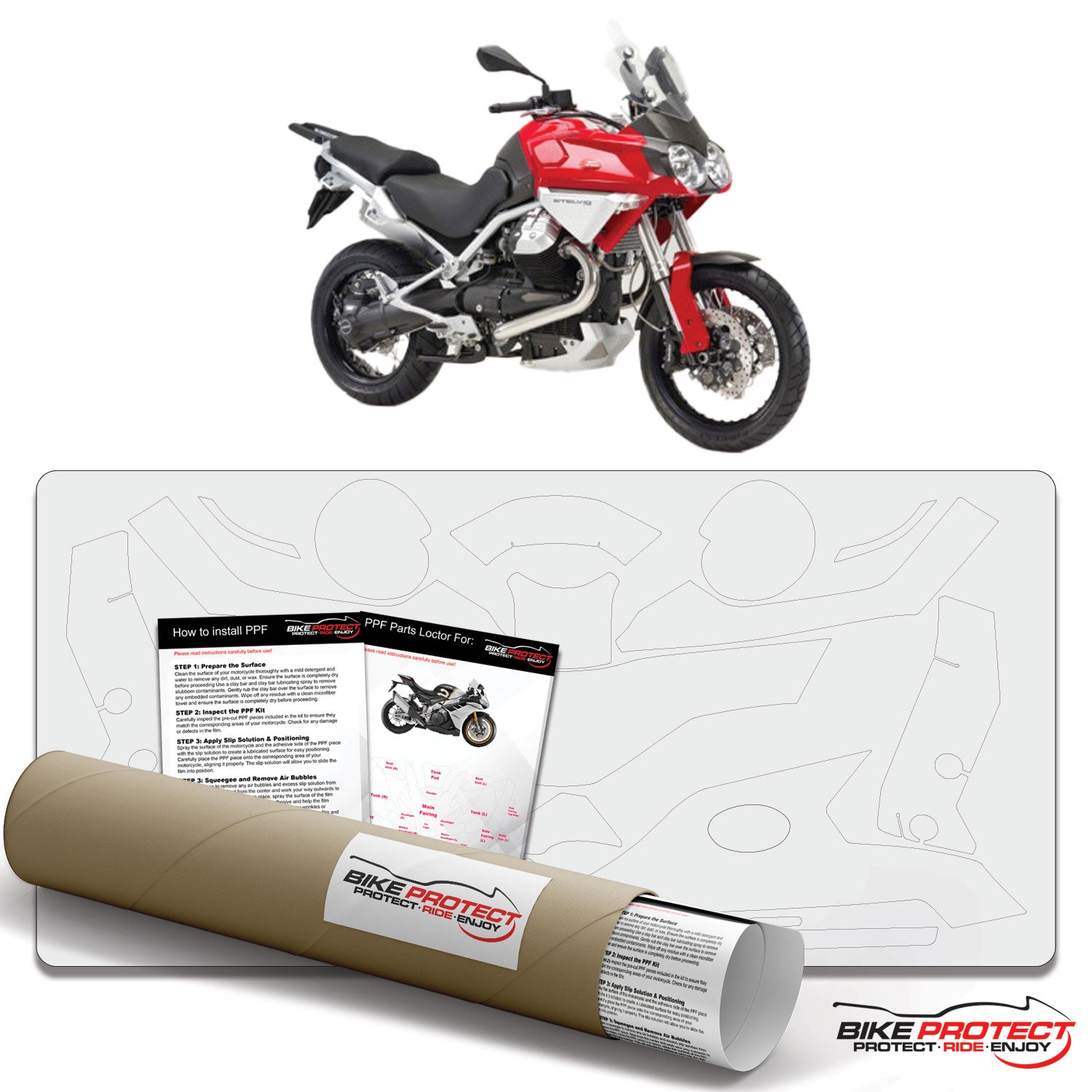 Moto Guzzi Stelvio (2009 - 2011) PPF Paint Protection Film Kit