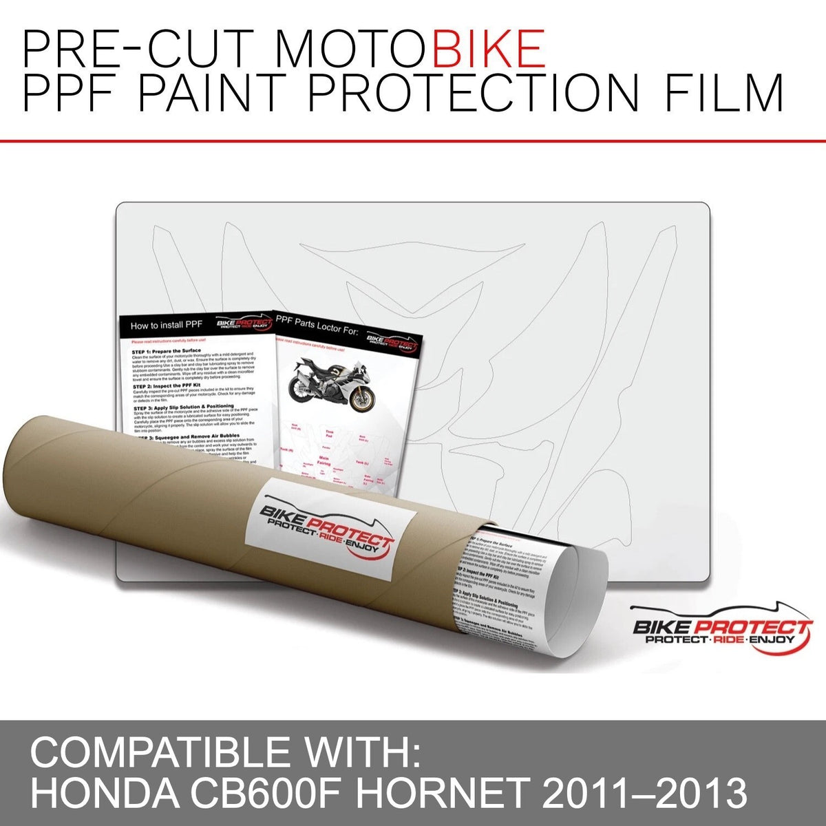 Honda CB600F Hornet (2011-2013) PPF Paint Protection Film Kit